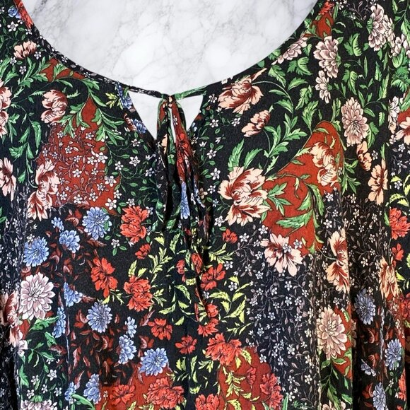 Torrid Black Floral Textured Stretch Rayon Babydoll - Picture 11 of 11